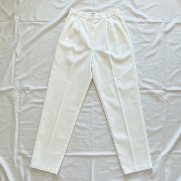 Counterparts Pants - Counterparts Vintage White Pleated Pants Womens 27 Waist
